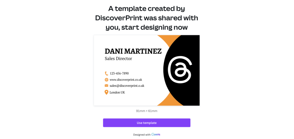 business cards template canva