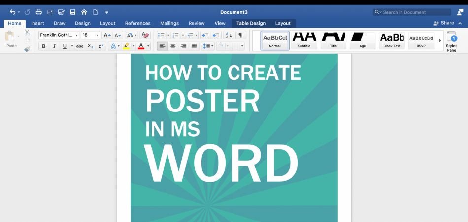 How to make a poster on word - Step by Step Guide 2025 - DiscoverPrint ...