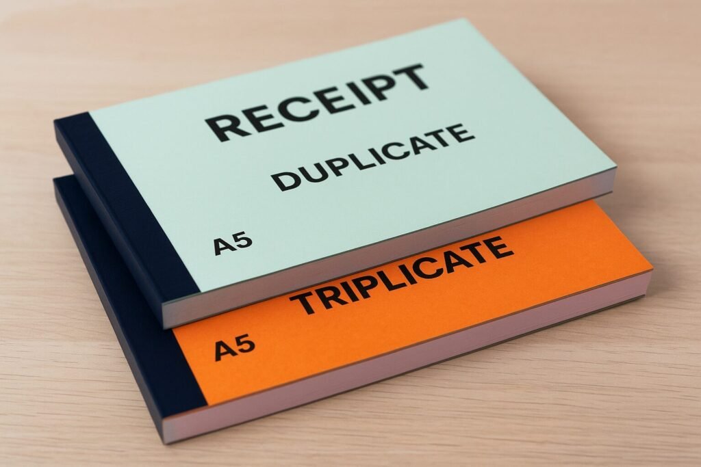 custom receipt books