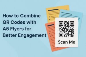 qr code in a5 flyer