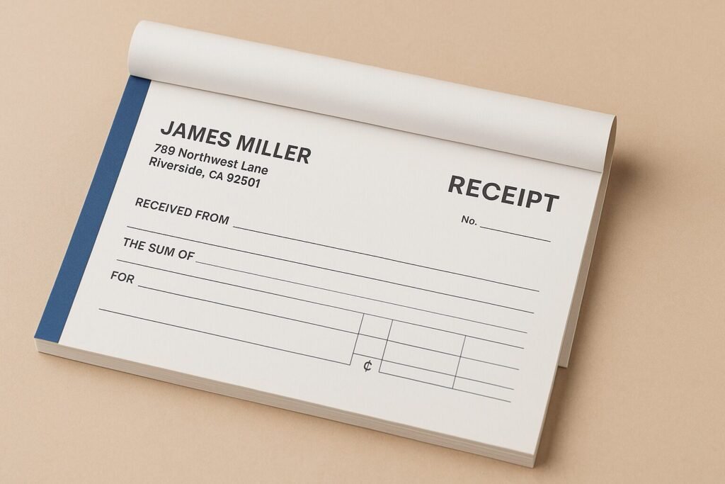 Receipt books printing UK