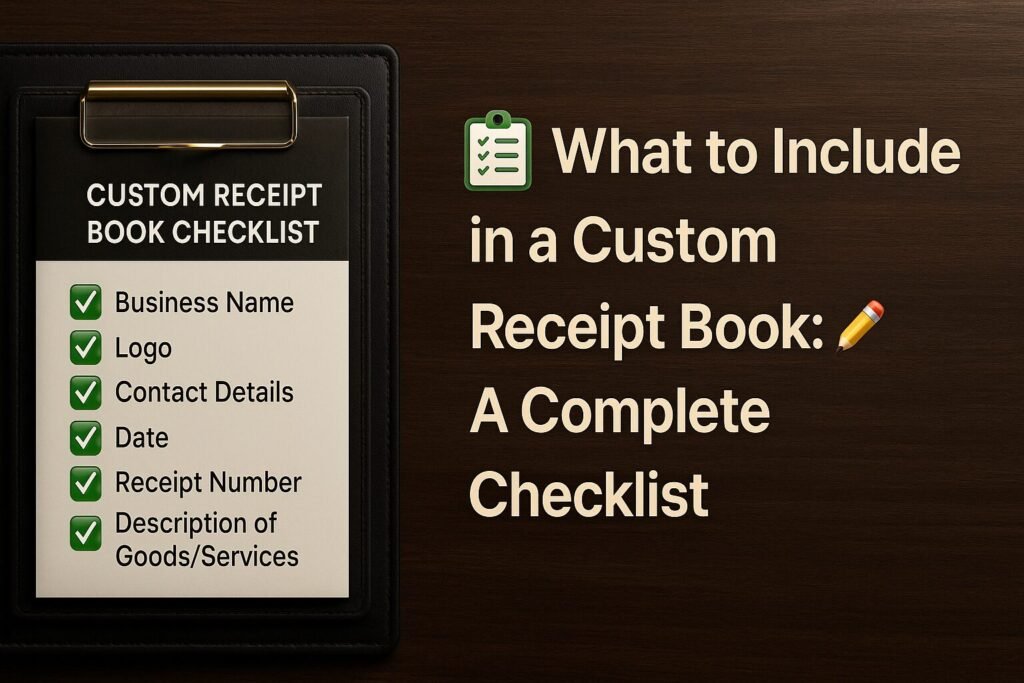 personalised receipt book