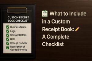 personalised receipt book
